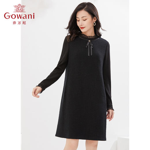 乔万尼秋冬新款绵羊毛连衣裙软糯保暖针织内搭裙EI4E648 商品图2