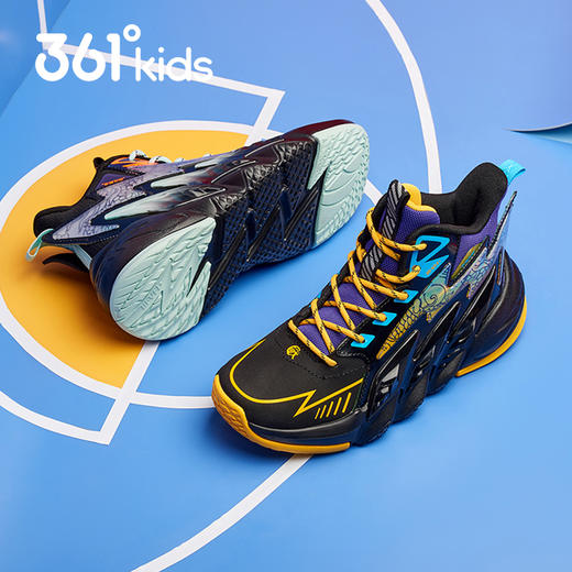 小361男童减震篮球鞋儿童运动鞋2021冬季新款龙鳞3代k72141102 商品图1