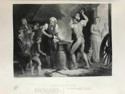 约19世纪后期 彭斯作品全集 近百幅版画插图 真皮精装16开 商品图12