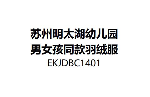 苏州明太湖幼儿园男女孩同款羽绒服* 商品图0