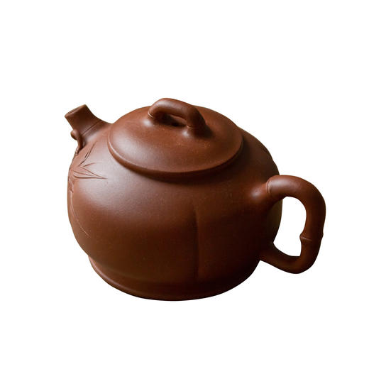茶香记 紫砂壶 降坡泥 桥钮竹节壶 泡茶壶 文人气 雅致 商品图4