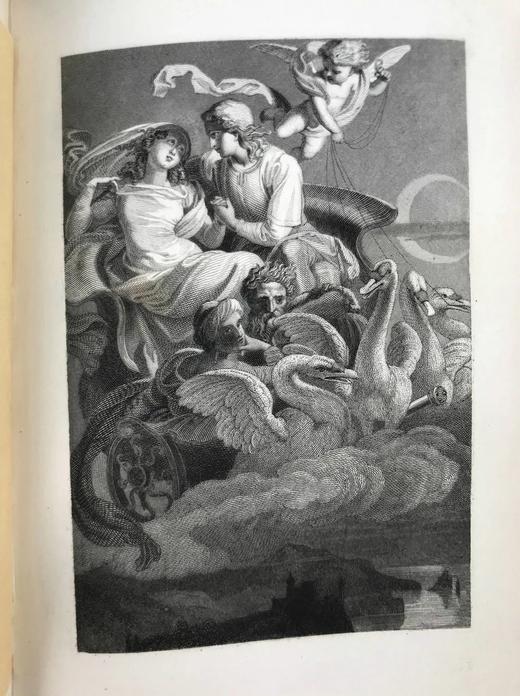 【德语】1853年 克里斯多夫·马丁·维兰德史诗《奥伯龙》 5幅整页版画插图 真皮精装64开 商品图6