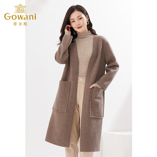 【绵羊毛】乔万尼秋冬新款绵羊毛加厚大衣直筒商务保暖外套EI4A539 商品图2
