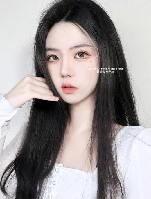 idol yurial 玻璃珠 水光棕 半年抛 14.0mm 着色12.8 含硅水凝胶 商品图8