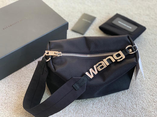 2021秋冬大王帆布字母腋下包-黑色 商品图8