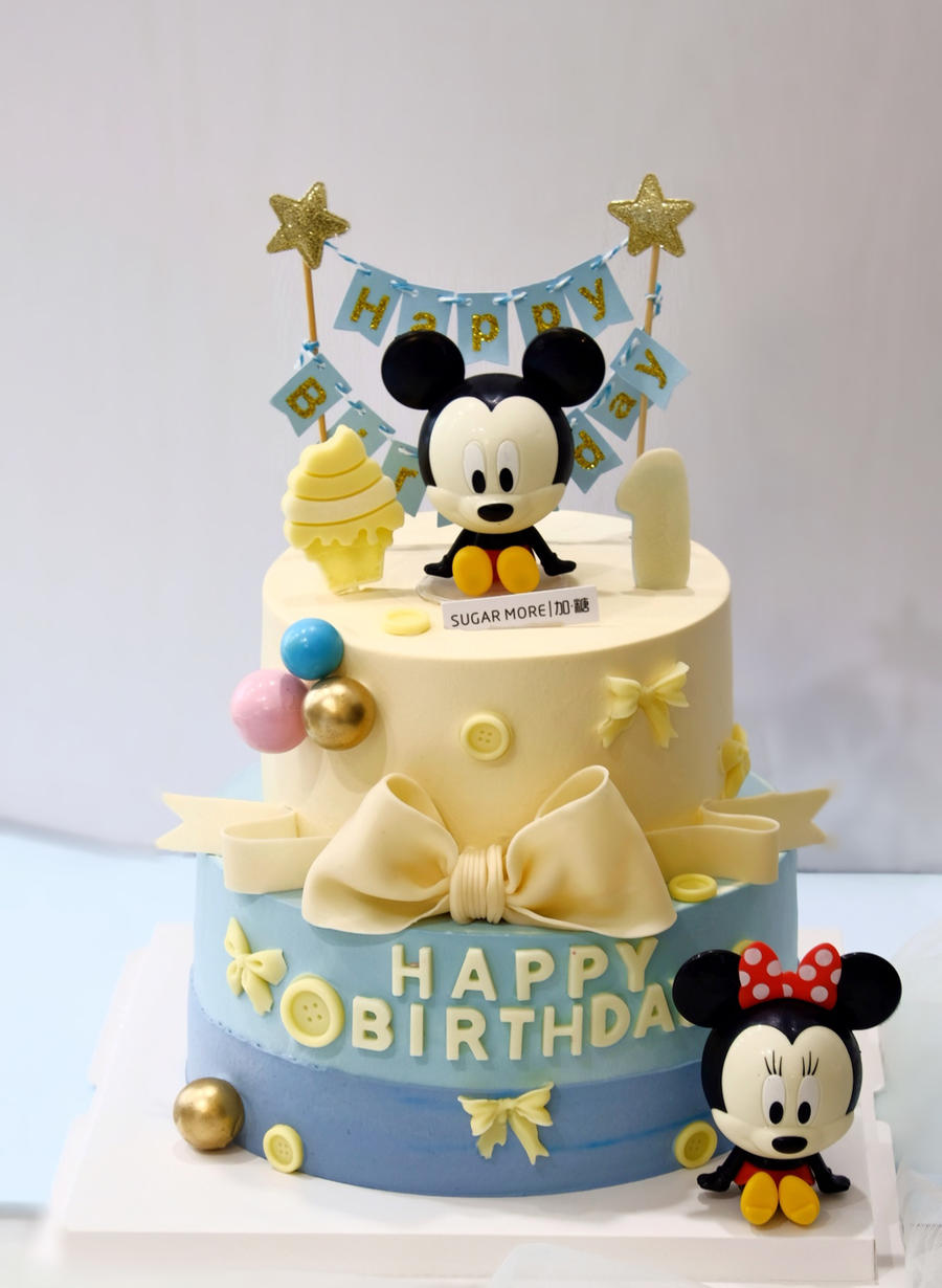 8寸228776寸15877整体米奇造型50,水果奶油蛋糕