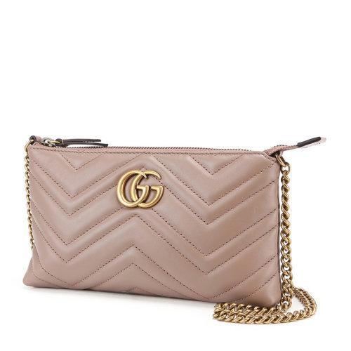 GUCCI/古驰  女士黑色牛皮双G上拉链斜挎包单肩包女包 443447-DRW1T-1000 商品图6