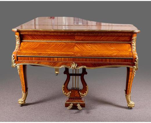 独角鹿西洋古董法国家具大师与Erard桃花心木铜鎏金装饰三角钢琴 商品图2