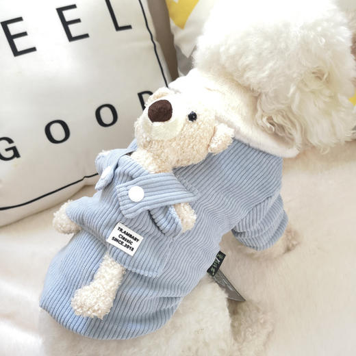 【狗狗服】秋冬款可取口袋熊两腿棉衣中小型犬宠物 商品图0