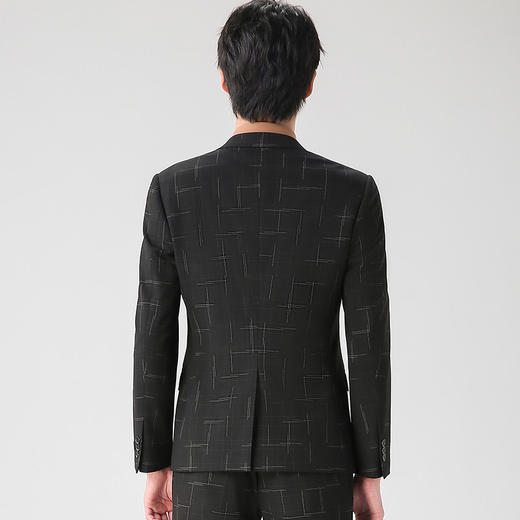 圣得西男装秋季新款男士渐变双色格时尚西服套装【门店新品】2152028816 商品图2