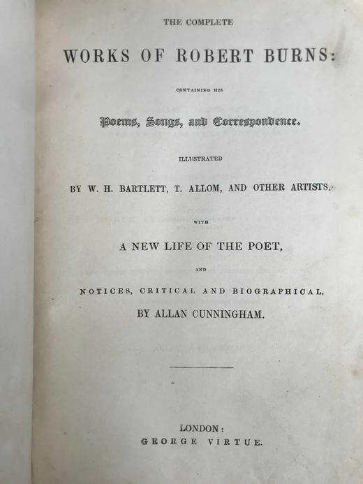 约19世纪后期 彭斯作品全集 近百幅版画插图 真皮精装16开 商品图6