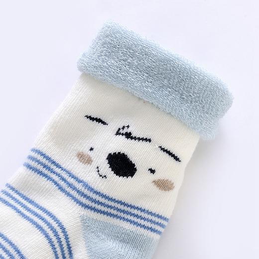 英氏新生婴儿加绒加厚保暖袜子宝宝3双装棉袜冬季YIWBJ31098A01 商品图3
