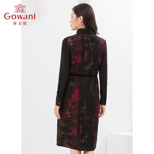 乔万尼秋冬新款绵羊毛连衣裙精致高级法式雕花设计EI4E500 商品图6