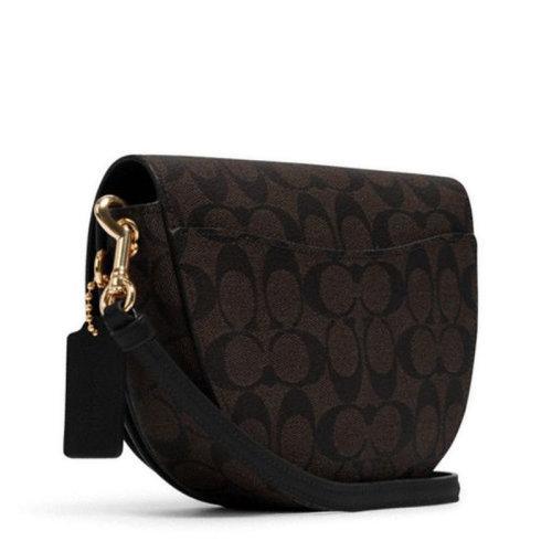 COACH/蔻驰 ELLEN系列女士PVC配皮磁扣封口外部开放式口袋可拆卸式皮带时尚单肩包斜挎包女包 C1430IMAA8 商品图1