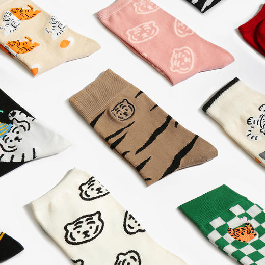 【老虎联名】袜子女春秋季中筒袜潮网红款袜子女ins潮袜日系 商品图1