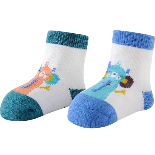 英氏秋冬新品儿童加厚保暖袜子婴儿2双装棉袜中筒袜YIWBJ31069A01 商品图9