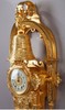 独角鹿西洋古董法国工坊签名教堂主题铜鎏金挂钟及气压计一对 商品缩略图4