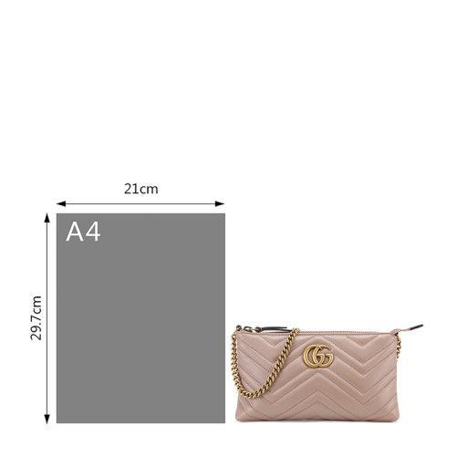 GUCCI/古驰  女士黑色牛皮双G上拉链斜挎包单肩包女包 443447-DRW1T-1000 商品图9