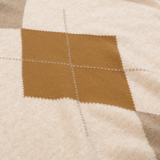 METTE羊绒世家21年新品女士100%山羊绒衫菱形图案圆领套头针织衫 商品图3