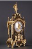 独角鹿西洋古董18世纪初法国路易十四时期铜鎏金布勒镶嵌座钟挂钟 商品缩略图1