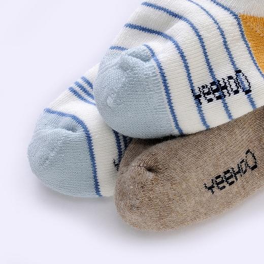 英氏新生婴儿加绒加厚保暖袜子宝宝3双装棉袜冬季YIWBJ31098A01 商品图5