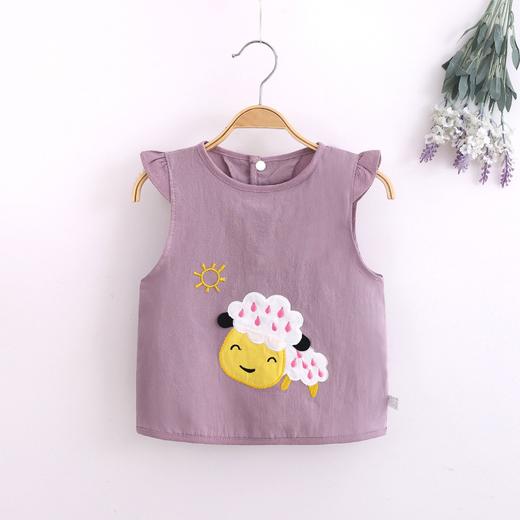 【外层纯棉 里层防水】儿童春夏吃饭无袖围兜宝宝反穿衣婴儿防水防污针织卡通罩衣 商品图12