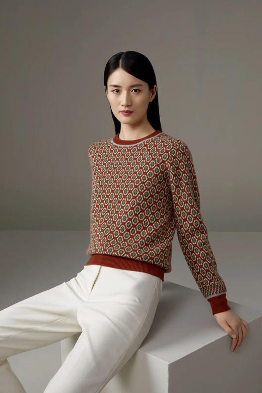 皮皮狗女式圆领提花套衫8245215628 商品图3