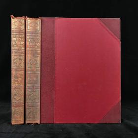 约20世纪早期 哈钦森郊外树木与花卉图鉴（全2卷） 约千幅插图 真皮精装16开