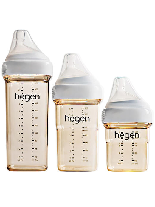 新加坡Hegen新生儿宽口PPSU奶瓶150ml/240ml/330ml婴儿断奶神器宝宝仿母乳耐摔HEG-110083-110571-110106-110151-190283 商品图0