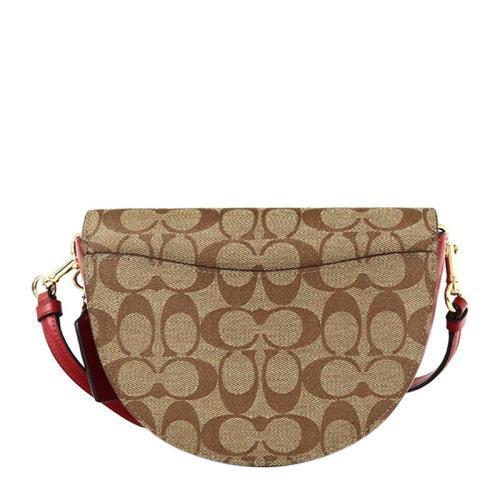 COACH/蔻驰 ELLEN系列女士PVC配皮磁扣封口外部开放式口袋可拆卸式皮带时尚单肩包斜挎包女包 C1430IMAA8 商品图6