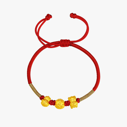 潮宏基爱乐虎系列虎头鞋足金手链 商品图2