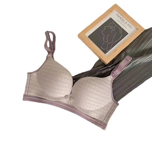 黛唯梵新品一片式无钢圈聚拢薄款哺乳内衣双开扣喂奶怀孕期透气孕妇文胸 商品图4