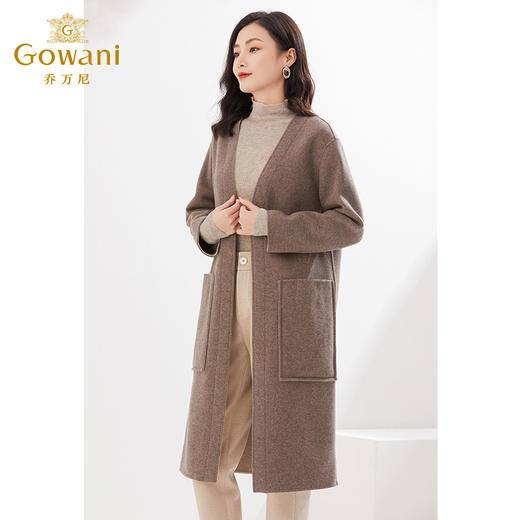 【绵羊毛】乔万尼秋冬新款绵羊毛加厚大衣直筒商务保暖外套EI4A539 商品图1