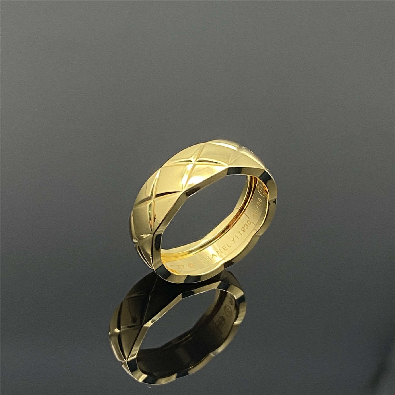 情侣款菱格纹指环三色戒指sp