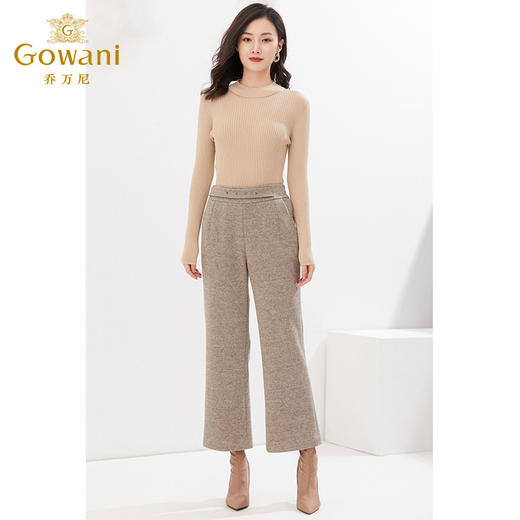 乔万尼秋冬保暖直筒裤厚实舒适精致高级感长裤显瘦EI4F575 商品图3