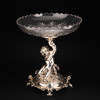 独角鹿西洋古董法国Christofle昆庭天使托举?晶果盘果樽餐桌摆件 商品缩略图0