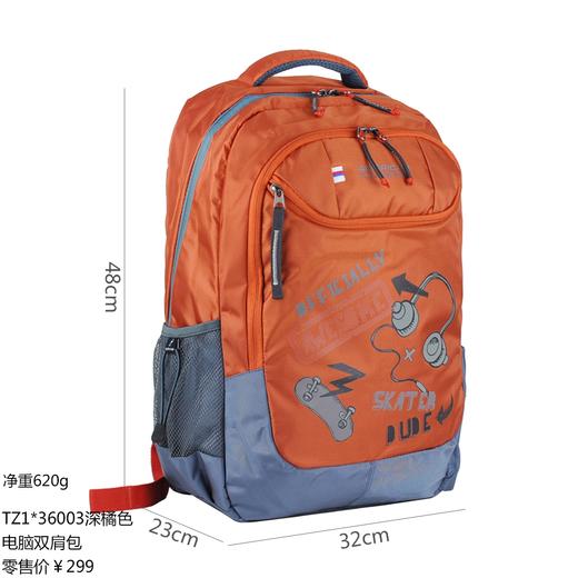 【美旅】轻便耐磨电脑隔层时尚双肩包TZ1 商品图2