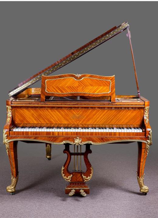 独角鹿西洋古董法国家具大师与Erard桃花心木铜鎏金装饰三角钢琴 商品图3