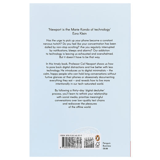 【中商原版】数字极简主义 英文原版 Digital Minimalism 卡尔·纽波特 Cal Newport 商品图1