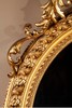 独角鹿西洋古董法国路易十六古典茛苕雕饰木胎灰墁鎏金椭圆形挂镜 商品缩略图3
