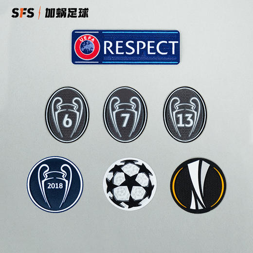 SFS: 欧冠卫冕臂章 5/7/10/11/12冠章荣誉章 RESPECT臂章组合 商品图0