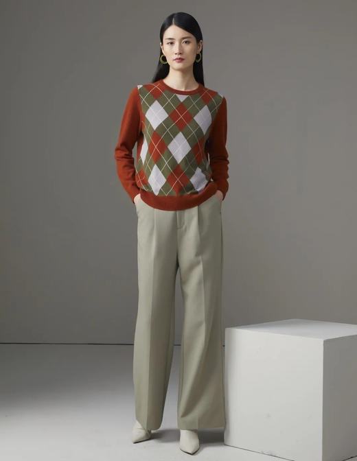 皮皮狗女式圆领菱形套衫8245212828 商品图2