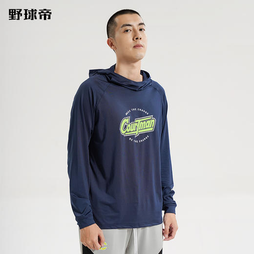 野球帝官方连帽投篮服长袖t恤男速干美式nca篮球训练服潮运动体恤 商品图1