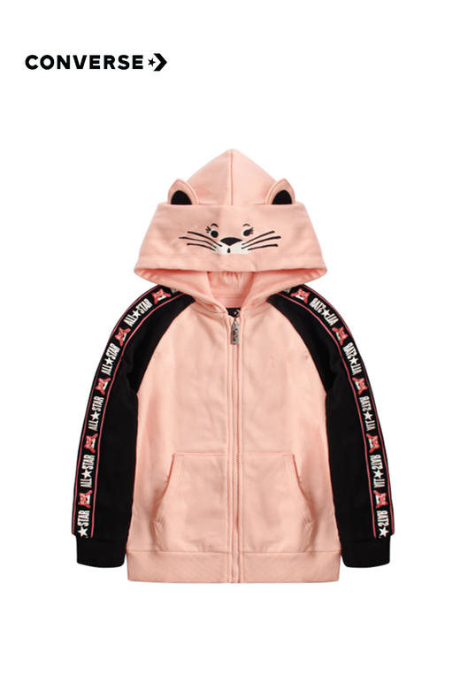 Converse/匡威女童装秋冬小老虎加绒连帽拉链开衫外套CV2142117 商品图1