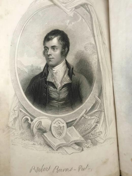 约19世纪后期 彭斯作品全集 近百幅版画插图 真皮精装16开 商品图4