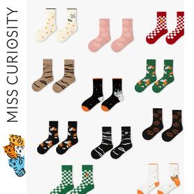 【老虎联名】袜子女春秋季中筒袜潮网红款袜子女ins潮袜日系