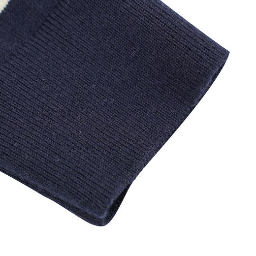 GOOD LUCK德鲨纯羊毛彩色条纹圆领休闲针织毛衫L283219-875 商品图8