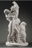 独角鹿西洋古董塞弗尔匠师签名古典风格丘比特女神素胎瓷群雕雕塑 商品缩略图2