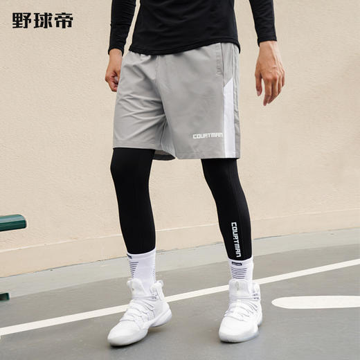 【套装福利专享】薄绒九分紧身裤冬日运动篮球运动男女训练跑步用 商品图0