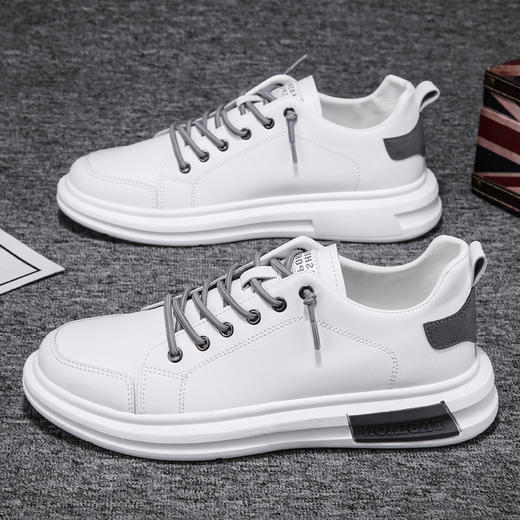 男鞋2021春秋季新款潮鞋韩版潮流学生小白运动休闲板鞋 商品图3
